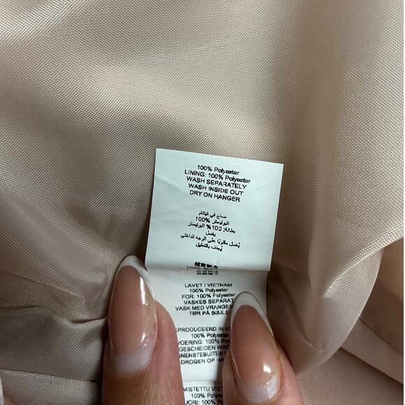 Missguided Belted Maxi Formal Coat Nude Women’s Size 0 - Picture 6 of 6